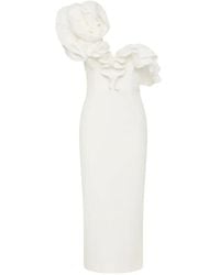 Rebecca Vallance - Ozias Ruffled Midi Dress - Lyst