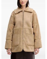 Pedro Del Hierro Madrid - Shearling Zipped Jacket - Lyst