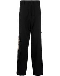 Yohji Yamamoto - Gerade Hose Mit Kordelzug - Lyst