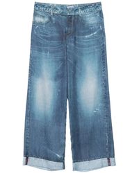 Liu Jo - Digital-Print Trousers - Lyst