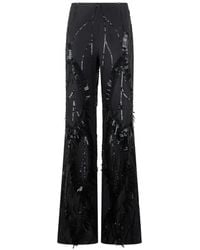 Alberta Ferretti - Sequin-Embellished Palazzo Pants - Lyst
