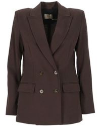 Marella - Double-Breasted Peak-Lapels Blazer - Lyst