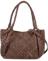 VISONA - Woven-Design Leather Shoulder Bag - Lyst