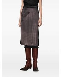 Maison Margiela - Paisley-Print Four-Stitch Midi Skirt - Lyst