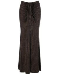 VENUJA - Jupe Longue Drapée Malibu À Ornements En Cristal - Lyst