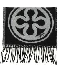 V73 - Sciarpa Con Frange E Logo Jacquard - Lyst