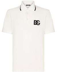 Dolce & Gabbana - Logo-embroidered Polo Shirt - Lyst