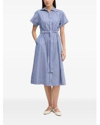 DKNY - Striped Belt Dress - Lyst