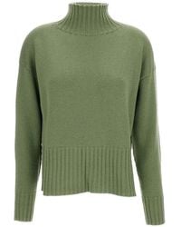 Drumohr - High-Neck Ribbed-Trim Sweater - Lyst