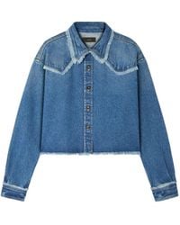 Alanui - Pacific Roads Denim Blouse Met Franje - Lyst