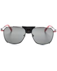 Moncler - Logo-plaque Pilot-frame Sunglasses - Lyst