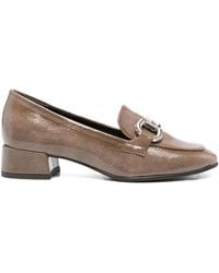 Tamaris - 40Mm Patent-Leather Buckle Loafers - Lyst