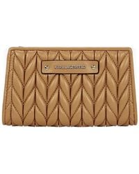 KARL LAGERFELD - Quilted Logo-Plaque Wallet - Lyst