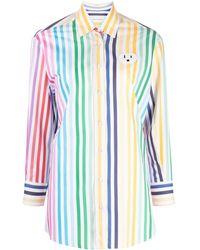 Joshua Sanders - Smiley-Motif Striped Shirt - Lyst