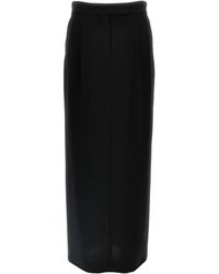 Max Mara - Falten-Midirock mit Schlitz - Lyst