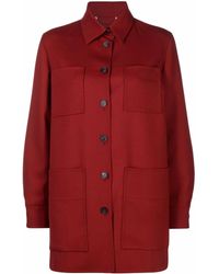 Ferragamo - Long-Sleeve Virgin Wool Shirt - Lyst