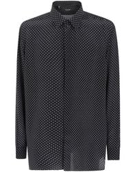 Tom Ford - Geometric Print Crepe De Chine Fluid Fit Shirt - Lyst