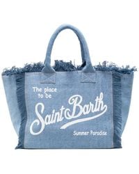 MC2 Saint Barth - Medium Wash Denim Vanity Regular Bag - Lyst