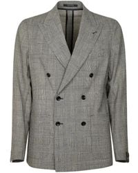 Tagliatore - Prince Of Wales Check Double-Breasted Jacket - Lyst