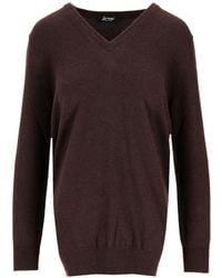 LA ROSE - V-Neck Cashmere Sweater - Lyst