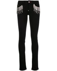 Philipp Plein - Crystal Fringe-Embellished Skinny Jeans - Lyst