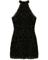 Twinset - Halter-Neck Embroidered Mini Dress - Lyst