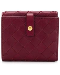Bottega Veneta 'French' Intrecciato-Portemonnaie - Rot