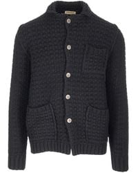 Al Duca d'Aosta - Chunky-Knit Button-Up Cardigan - Lyst
