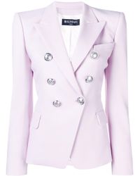 Balmain Blazer à boutons décoratifs - Violet