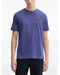 EA7 - Logo-Print Crew-Neck T-Shirt - Lyst