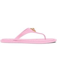 Versace - Alia Metallic-Detail Flip-Flops - Lyst