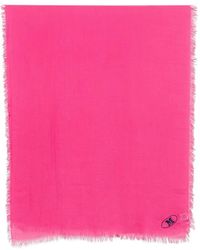 Missoni - Logo-Embroidered Frayed Scarf - Lyst