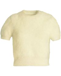 Maison Margiela - Short-Sleeve Knitted Crop Top - Lyst