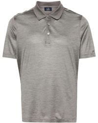 Barba Napoli - Mélange-effect Silk Polo Shirt - Lyst
