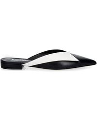 Pollini - Pointed-Toe Leather Mules - Lyst