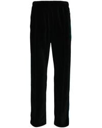 Needles - Logo-Embroidered Velour Track Pants - Lyst