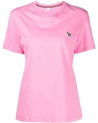 Paul Smith - Zebra-Patch Cotton T-Shirt - Lyst
