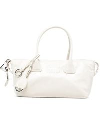 Miu Miu - Sac Porté Épaule Zippé À Logo Embossé - Lyst
