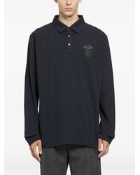 MM6 by Maison Margiela - Logo-Patch Long-Sleeve Polo Shirt - Lyst