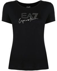 EA7 - T-Shirt Mit Logo-Print - Lyst