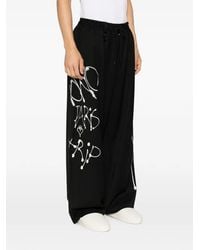 Y-3 - Chito Graphic Wide Wool Trousers - Lyst