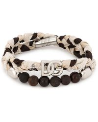 Dolce & Gabbana - Braided Interwoven Bracelet - Lyst
