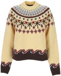 Alanui - Sweet Winter Intarsia-Knit Wool Sweater - Lyst