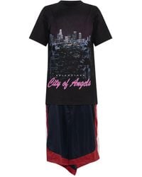 Balenciaga - Los Angeles City Print Layered Dress - Lyst