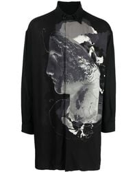 Yohji Yamamoto - Graphic-Print Long-Sleeve Shirt - Lyst