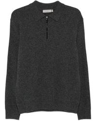 Canali - Pull Style Polo À Fermeture Zippée - Lyst