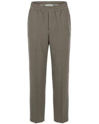 Golden Goose - Journey Herringbone-Pattern Elasticated-Waistband Trousers - Lyst