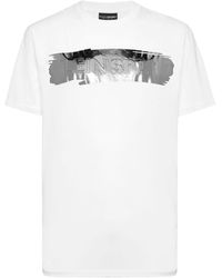 Philipp Plein - T-Shirt mit Pinselstrich-Print - Lyst