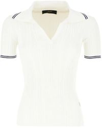 The Seafarer - Ribbed-Collar Polo Top - Lyst