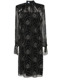 Prada - Midi-Kleid - Lyst